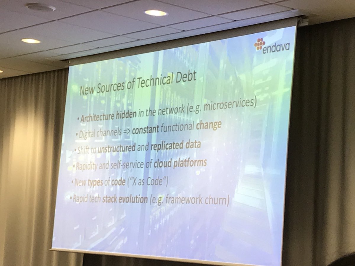 dr_tusharma's tweet image. New sources of technical debt by @eoinwoodz at #techdebt keynote #icse18