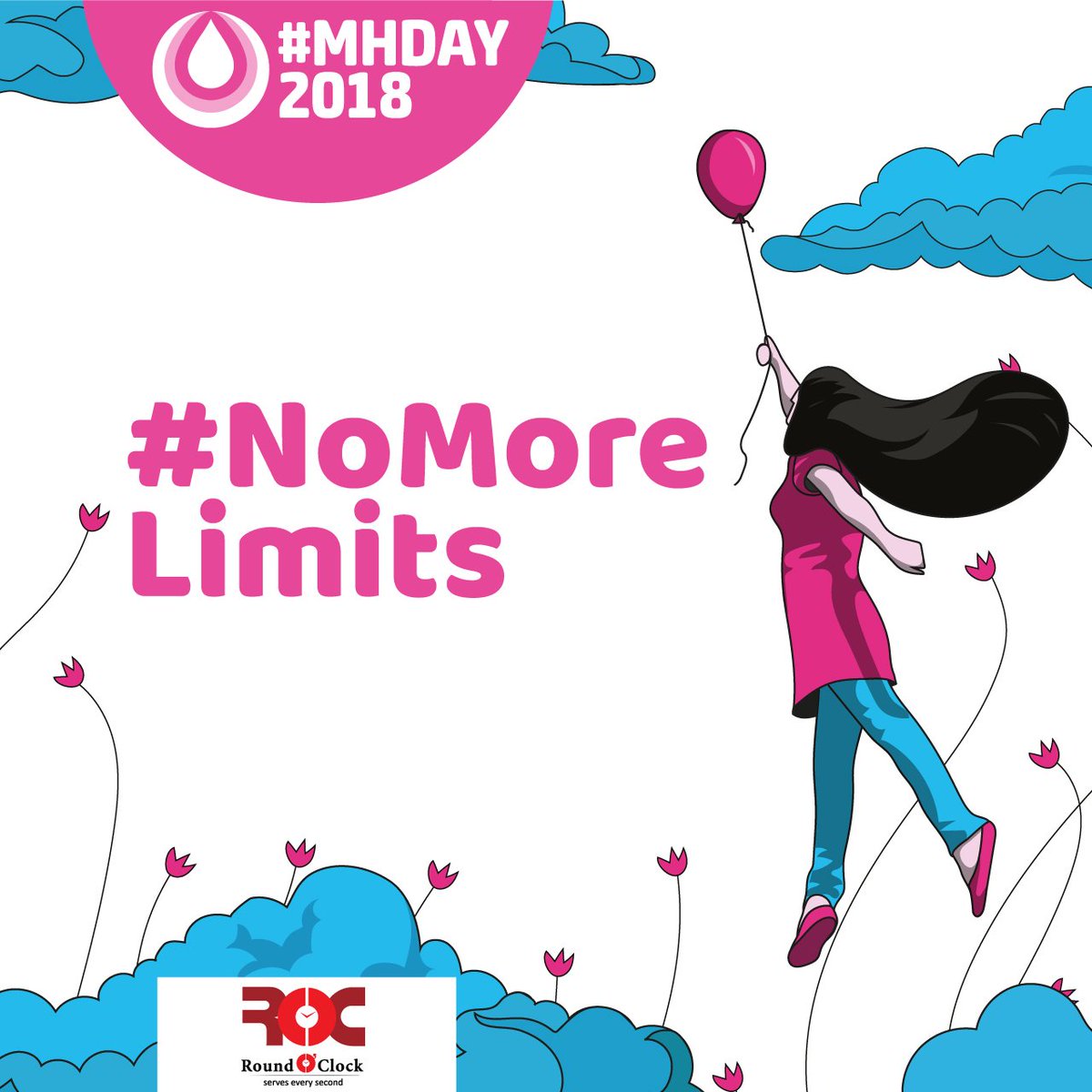 roundoclockroc's tweet photo. 5% off on entire range of Sanitary on Pads this Wordls' Menstrual Hygiene day! 
Let's start the conversation about Menstruation! https://t.co/oBjjgGtVmI