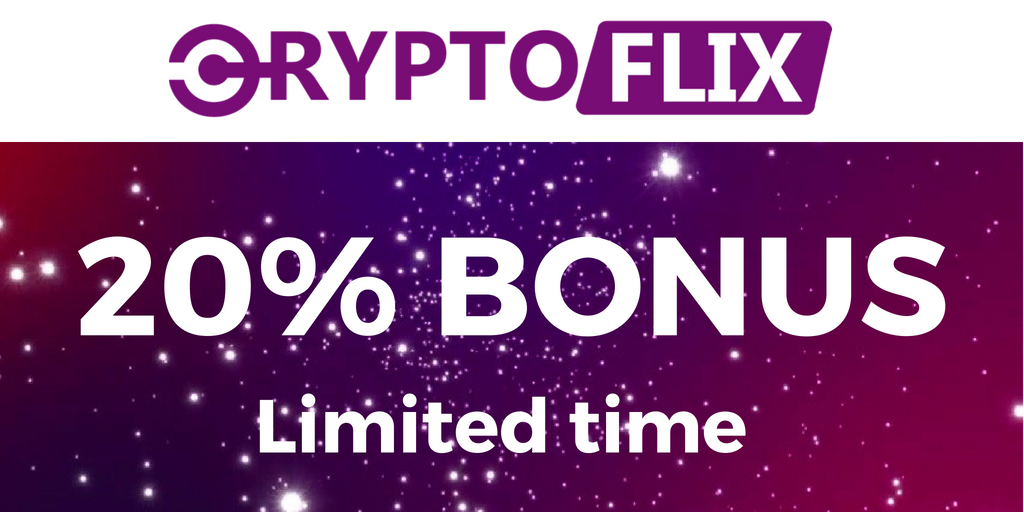 Our 20% bonus is about to end, hurry up! Just sign up on our website ➡️ cryptoflix.io