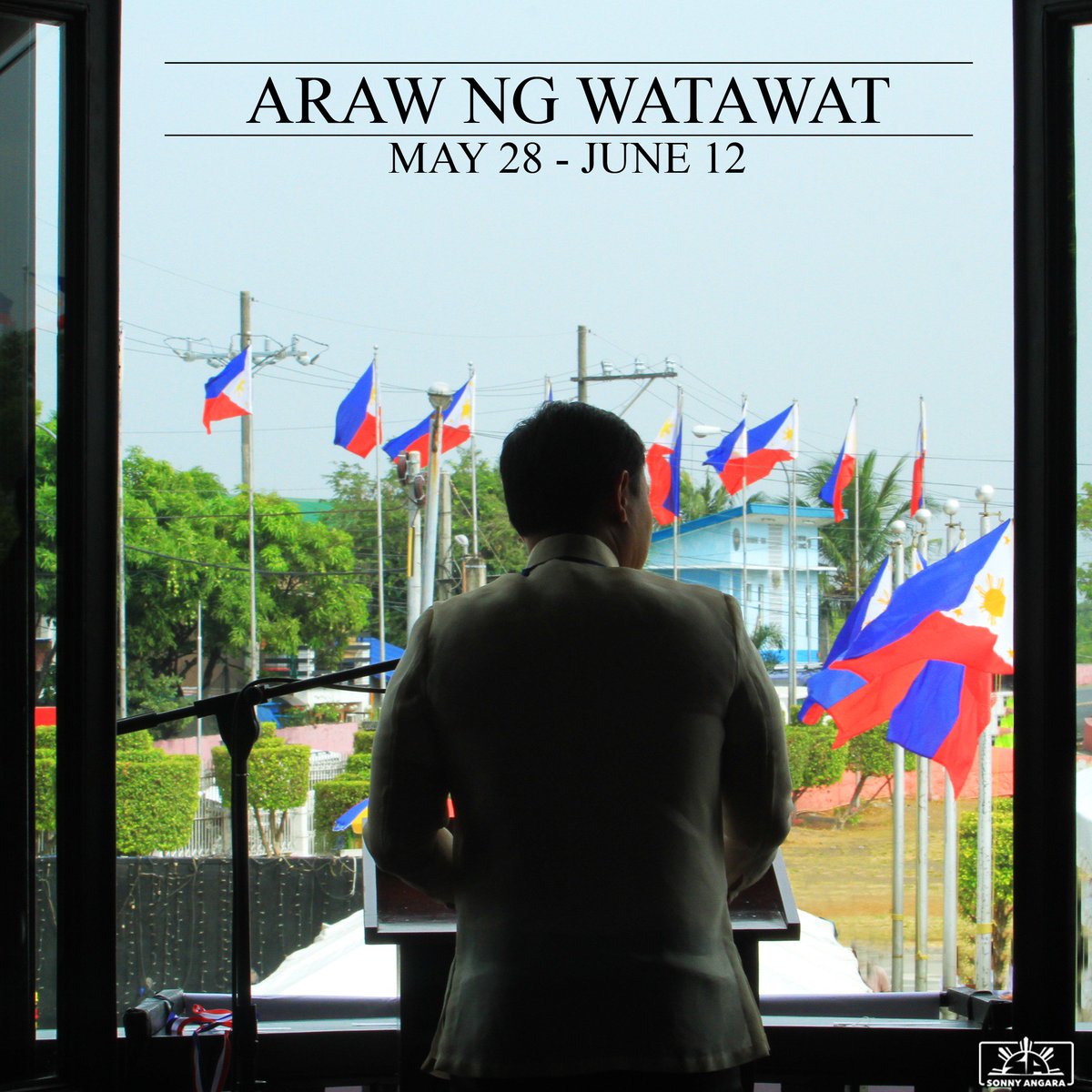 SonnyAngaraNews's tweet photo. Flag Days begin today. On May 28, 1898, 120 years ago, the Philippine flag was first unfurled after the Philippine Revolutionary Army defeated Spanish forces in the Battle of Alapan in Imus, Cavite. @sonnyangara #FlagDays #angarangpinoy ๐ต๐ญ https://t.co/FbFOFtMS2v