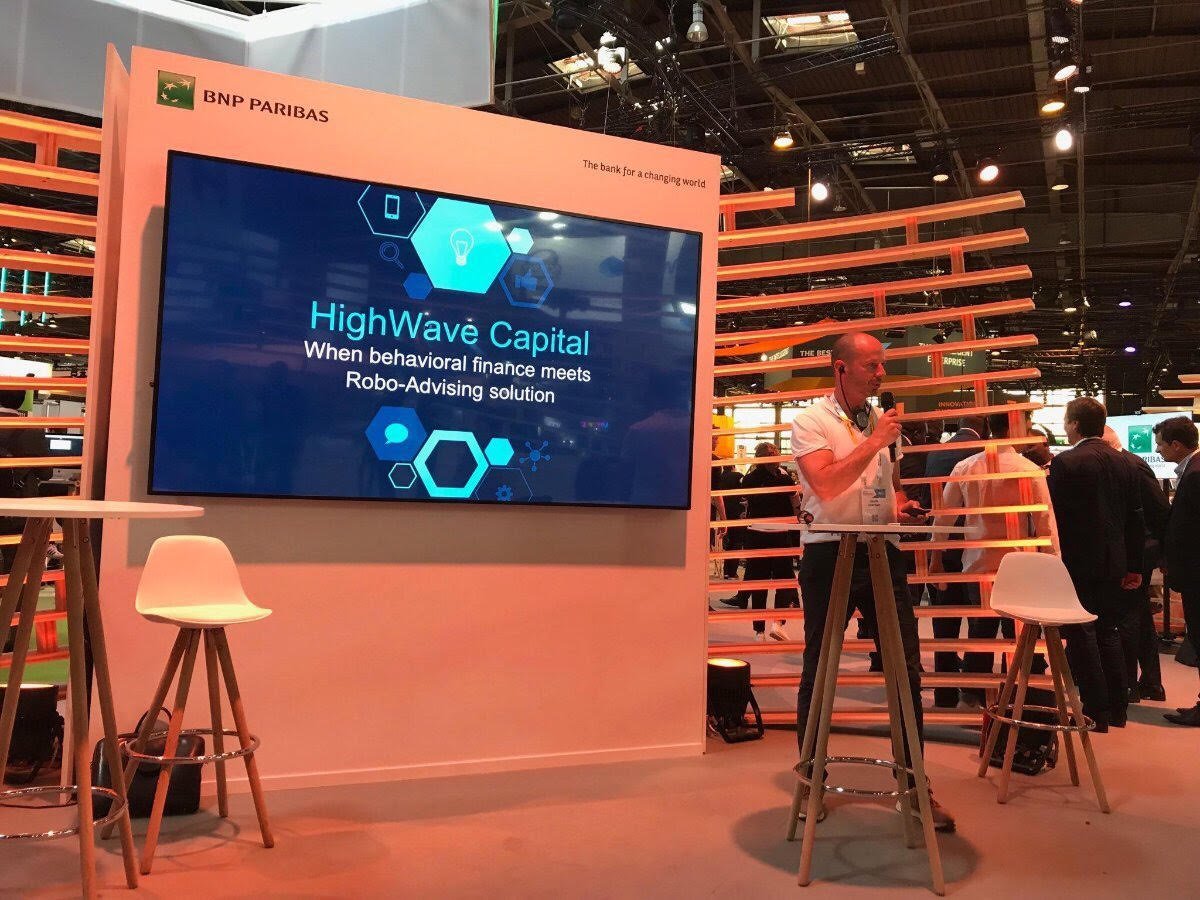 highwavecapital's tweet photo. HighWave Capital presents its #RoboAdvisor solution within the #BNP Lab booth at #Vivatech #highwavecapital #VivaTech2018 https://t.co/hT7aOBQFd8