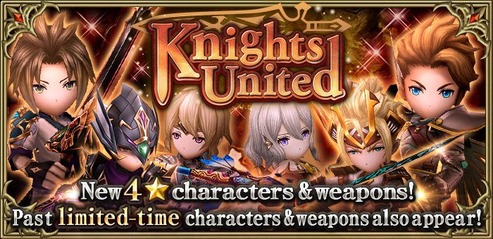 Final Spin [Knights United] goes live!
Past characters will come together with new characters such as "Cyril," "Gilliam" and "Paris!"
This will be the final Spin!!
* Excluding FFBE Crossover and Spelunker Crossover characters and weapons.
#KingsKnight