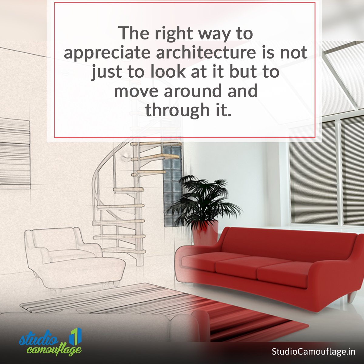 studiocamouflag's tweet photo. The right way to appreciate architecture is not just to look at it but to move around and through it.

#interior #decor #homedecor #interior4all #interior123 #decoration #furniture #interiors #myhome #homedesign #interiorstyling #interiordecor #livingroom #instahome #house https://t.co/P3F3UPsTWU