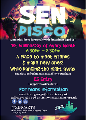 ZincArts's tweet photo. Great fun was had by all at our SEN Disco recently, so make sure you put the date in your diary for our next one on Wednesday 6th June - no need to book, just come along and enjoy
#SENDisco #SEN #discofever #zincarts #funforall https://t.co/QjmDTzbK6w
