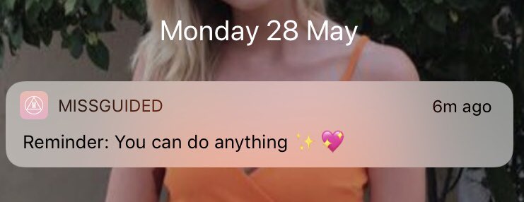 JessDunster's tweet image. Love the little reminders that pop up from misguided in the morning ☺️💪🏽💕 @Missguided xx
