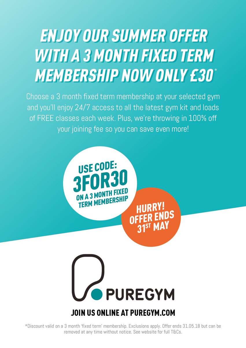 PureGym_BITTERN's tweet photo. Quick quick quick! Deal of the year!!! https://t.co/HuX6RW7UM6