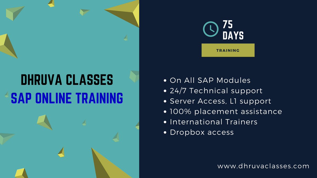 DhruvaClasses's tweet image. Global SAP HANA online training by international trainers and the following deliverable you get.
Interested can register here (bit.ly/2GXwLap)
#SAP #SAPHANA #ABAPHANA #S4HANA
dhruvaclasses.com