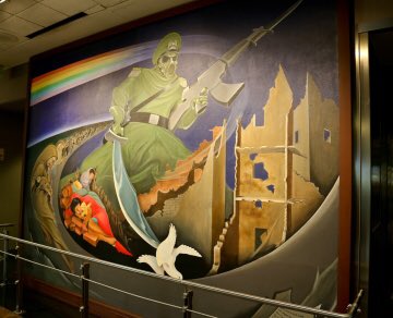 Siddhalee's tweet photo. @JimCarrey Good image!
Makes me think of that image on the wall at the Denver International Airport (DIA)...the one everyone thought was so horrible & fueled so many conspiracy theories. But I think it also symbolically speaks to where greed & indifference can take us!
#TrumpHumanTrafficker https://t.co/rnxlrgZUOv