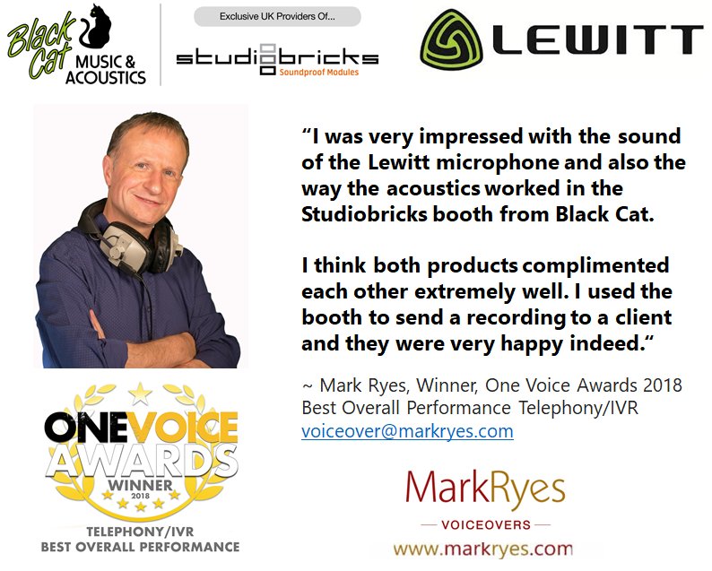 LewittAudio's tweet photo. Great feedback from the @OneVoiceConf
#LEWITT #LCT440PURE #voiceover @blackcatmusic #Studiobrick #BOOTH https://t.co/baM8Gjk0Iy