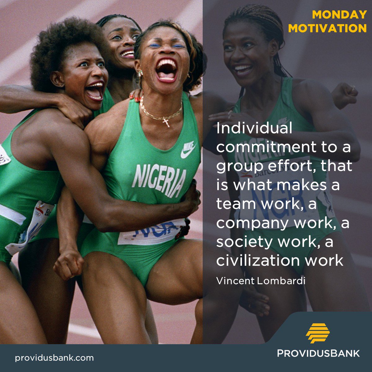 Teamwork makes everything easy. The iconic image is of Nigeria’s women quartet of Beatrice Utondu, Faith Idehen, Mary Onyali and Christy Opara-Thompson, that won bronze in the 4x400 relay race at the 1992 Barcelona Olympics. 1st medal that any Nigerian woman won at the Olympics.