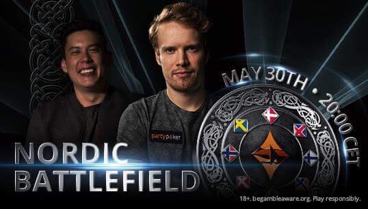 Nordic Battlefield on <a href="/partypoker/">PartyPoker</a> Wednesday at 20:00! Lineup with <a href="/Jouhkb/">Joni Jouhkimainen</a> <a href="/EspenasApart/">Espen Solaas</a> <a href="/ViktorBlom/">Viktor Blom</a> and others! I will do the commentary with <a href="/erikbjordal/">Erik Bjørdal</a> on twitch, so follow the partypokerNO account on twitch! #nordicbattlefield