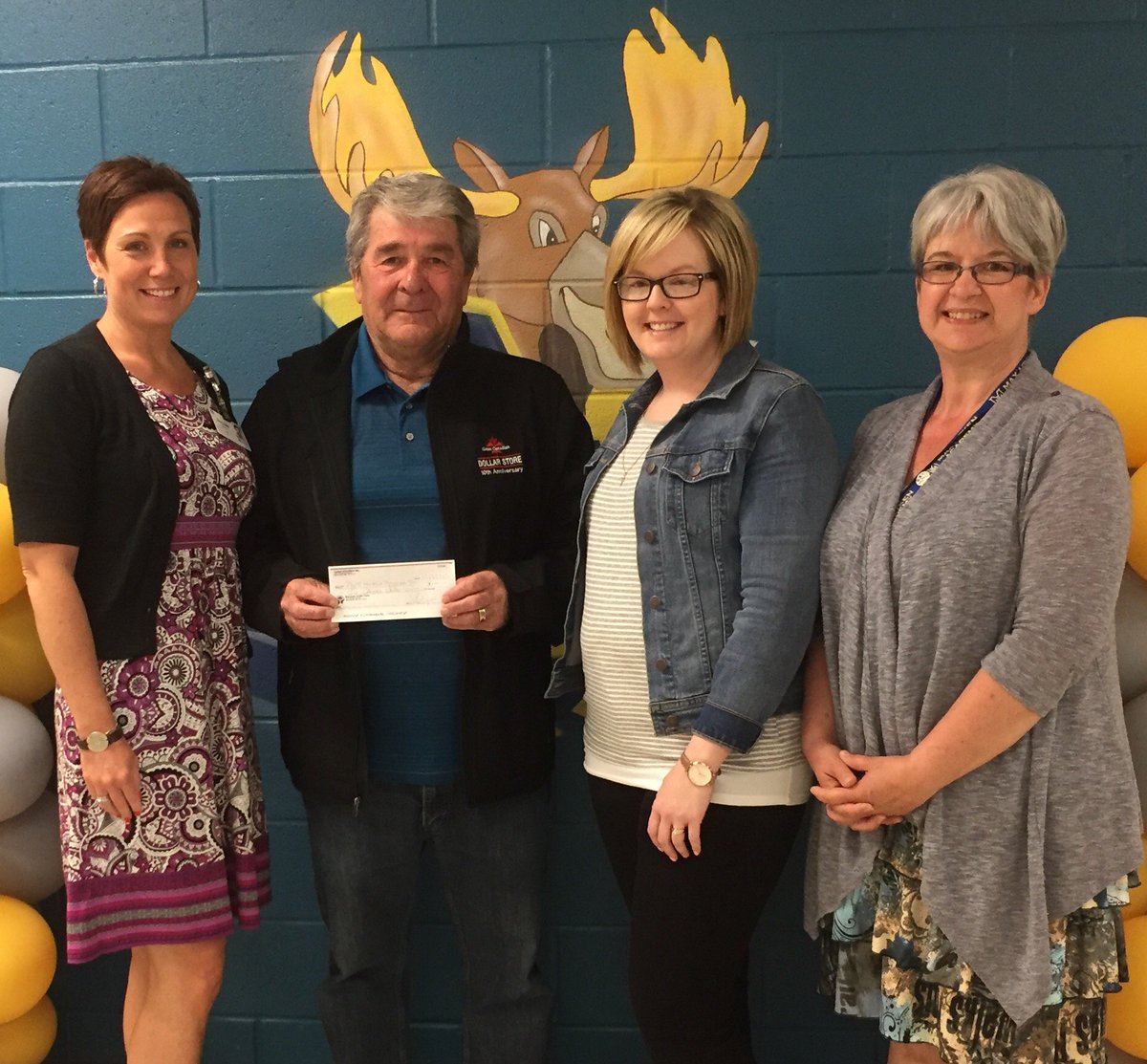 A huge thank you to Brent Tozer and the Great Canadian Dollar Store for stopping by Max Aitken Academy and presenting members of our Board of Directors and School VP with a $2000.00 cheque for the playground project! #communityproud #getting there