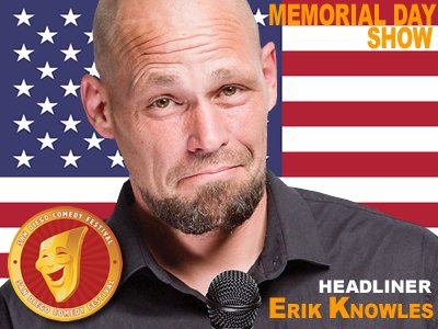 Hey San Diego, celebrate #MemorialDay with <a href="/erikknowles/">Erik Knowles</a> from the Veteran's of Comedy along with <a href="/BijansComedy/">Bijan Mostafavi</a> @danbublitzjr @sexdrugsjokes @keithfosterkid &amp; @JJFComedy. Show starts at 7pm

sandiegocomedyfest.com