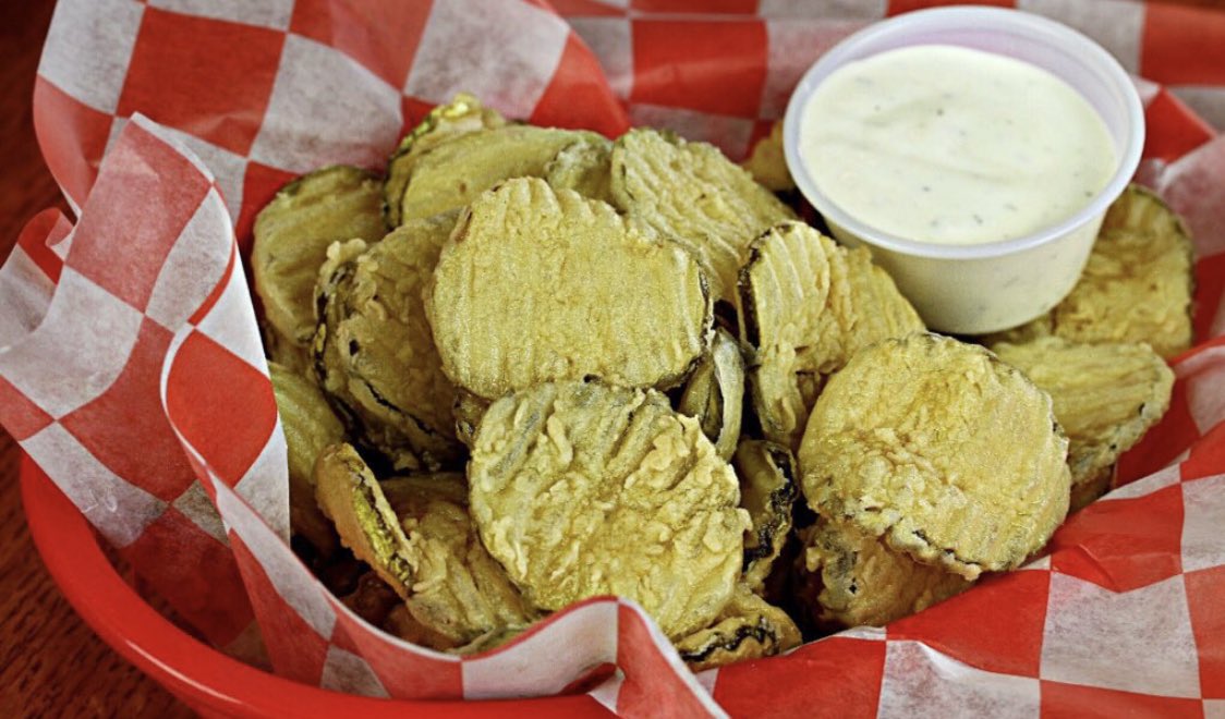 JeffersonsKU's tweet image. Retweet for a shot at free fried pickles for a year! We’re open today and if you show this to a server, we’ll give you a free order with any purchase. Picking 25 winners this time. #itcouldbeyou