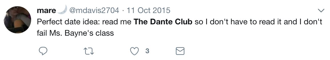 MatthewPearl's tweet photo. Doing reader flashbacks for #TheDanteClub to mark tomorrow's release of #TheDanteChamber... On the one hand I'm not sure about this one, and yet it's kind of right up there with the tweet about killing a mosquito with the book. #DantesBack https://t.co/RBRwhKrhby