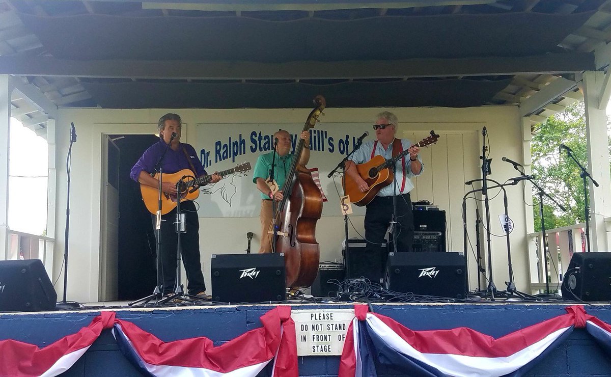 That was fun! We had a great time at the Ralph Stanley Bluegrass Festival over the weekend.🎸Thanks to @ralphstanleyII for inviting us on stage to play a couple of songs from our new album, 'Old School!' #bluebrass #Americana @iheartappy @mySWVA