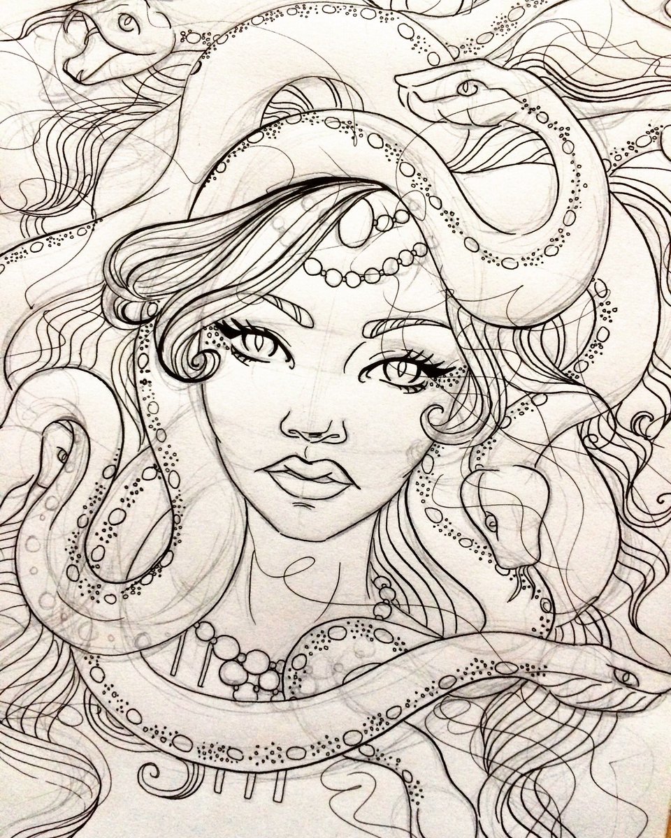 picture Medusa Anime Tattoo medusa vintage mitology pop girl