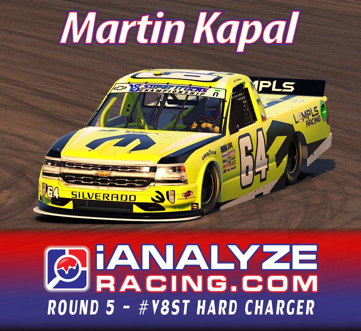 SocksOutRacing's tweet photo. After a tie in the #FanVote for Round 5, @LEMPLSRacing @MartinKapal would be awarded as the @iAnalyzeRacing #V8ST Hard Charger from @nuerburgring, for having the cleaner drive on Saturday. #eSports https://t.co/dg5eyUjXzW