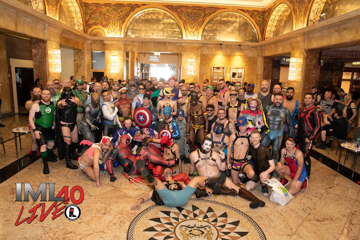 LiveAtIML's tweet photo. Highlights of Sunday afternoon: Aside from the #iml2018 #imbb2018 Contestant Pom Pom Line, there was a gathering of the Sisters of Perpetual Indulgence, Superheroes &amp; superhero enthusiasts, and IML 2017 Ralph Bruneau as Superman! https://t.co/xZ0ZC7gHQ1