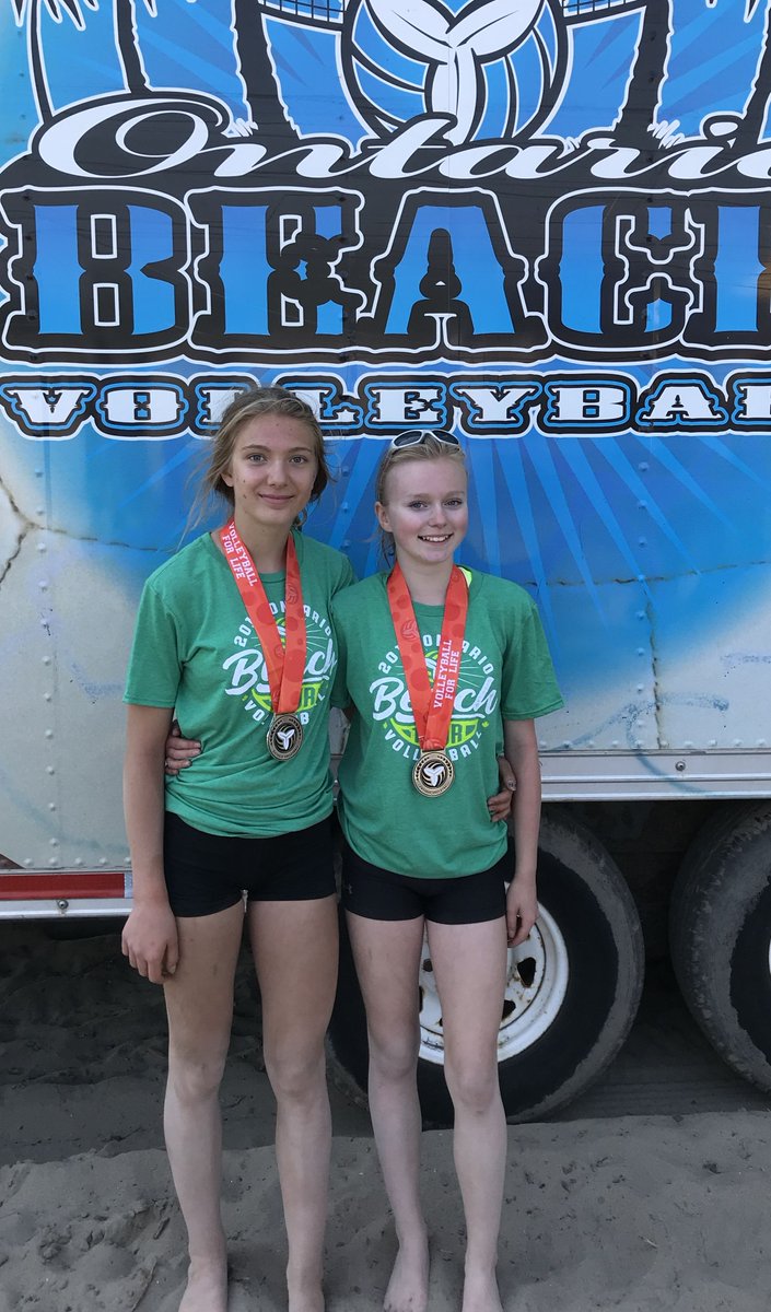 scorpionsvball's tweet photo. Charlee Akehurst and Alex Heinke Strike Silver on Sunday at Ashbridges Bay, Toronto 14U Tournament!! @ova_updates @Bill_Doucet @BrysonRecord @DanPolischuk @519sportsonline @CambridgeAthlet @cbridgeONevents @WR_Record #Volleyball https://t.co/CaPQUwipBT