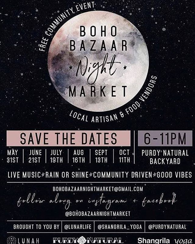 This THURSDAY be there or be square #LdnOnt. <a href="/purdynatural/">Purdy Natural</a>
...
#bohobazaarnightmarket #bohobazaar #market #communityevent #mandust #ladydust #keeptheboysfresh #keepherfresh #summernights #shopping #shoplocal #supportlocal #handcrafted ift.tt/2ISilya
