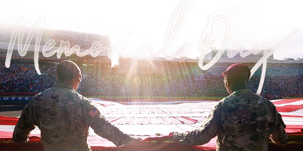 NASCAR's tweet photo. Today and everyday, we remember those who gave the ultimate sacrifice.

You will forever be in our hearts and minds.

#NASCARSalutes 🇺🇸 https://t.co/R7Za4MdBxT