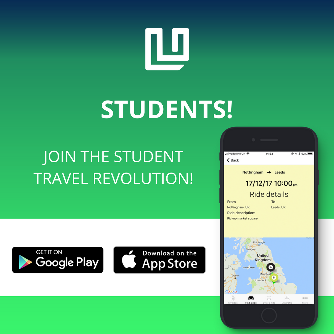 ItsUniLift's tweet photo. Be part of the first student ridesharing community in the UK!

Set Prices. Drive Students. Make Money.

Download the app to get started!
iPhone App ➡️ https://t.co/Y18ai8n8Sj
Android App ➡️ https://t.co/OAXYq3QBba https://t.co/NPcVHoCB7C