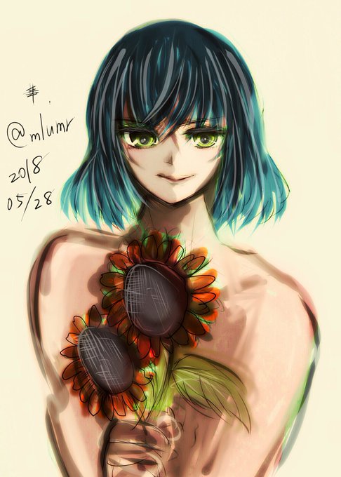 華さんがTwitterに投稿した嘴平伊之助(鬼滅の刃)のイラスト。