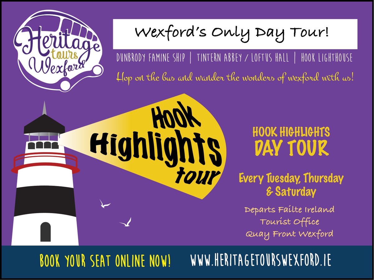 HeritageToursWx's tweet photo. Places filling up for tomorrows #HookHighlights Tour if you are staying in #Wexford for a few days why not join me?  Pls visit https://t.co/3yiMzf2Vs0 or call 0873299900.  Pick up from your hotel can be arranged at no extra cost! #loveireland #madaboutnorman https://t.co/60D0Cj6tK7