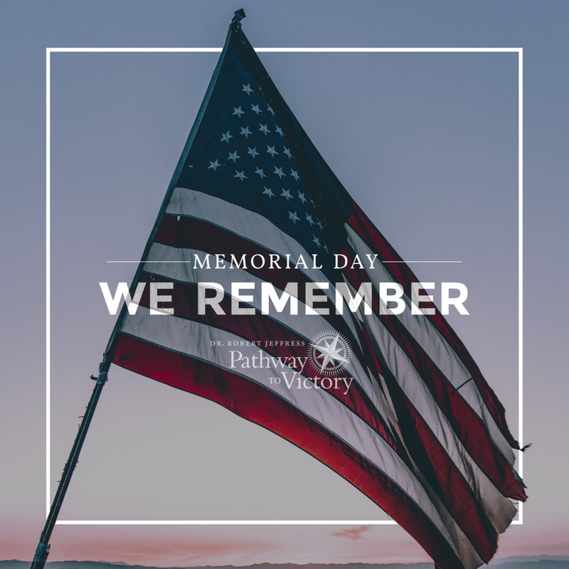 robertjeffress's tweet photo. Greater love has no one than this, that one lay down his life for his friends. — John 15:13

Today, let us remember and honor those who gave their all in service to their country. #MemorialDay https://t.co/Tv8w9QBYKv