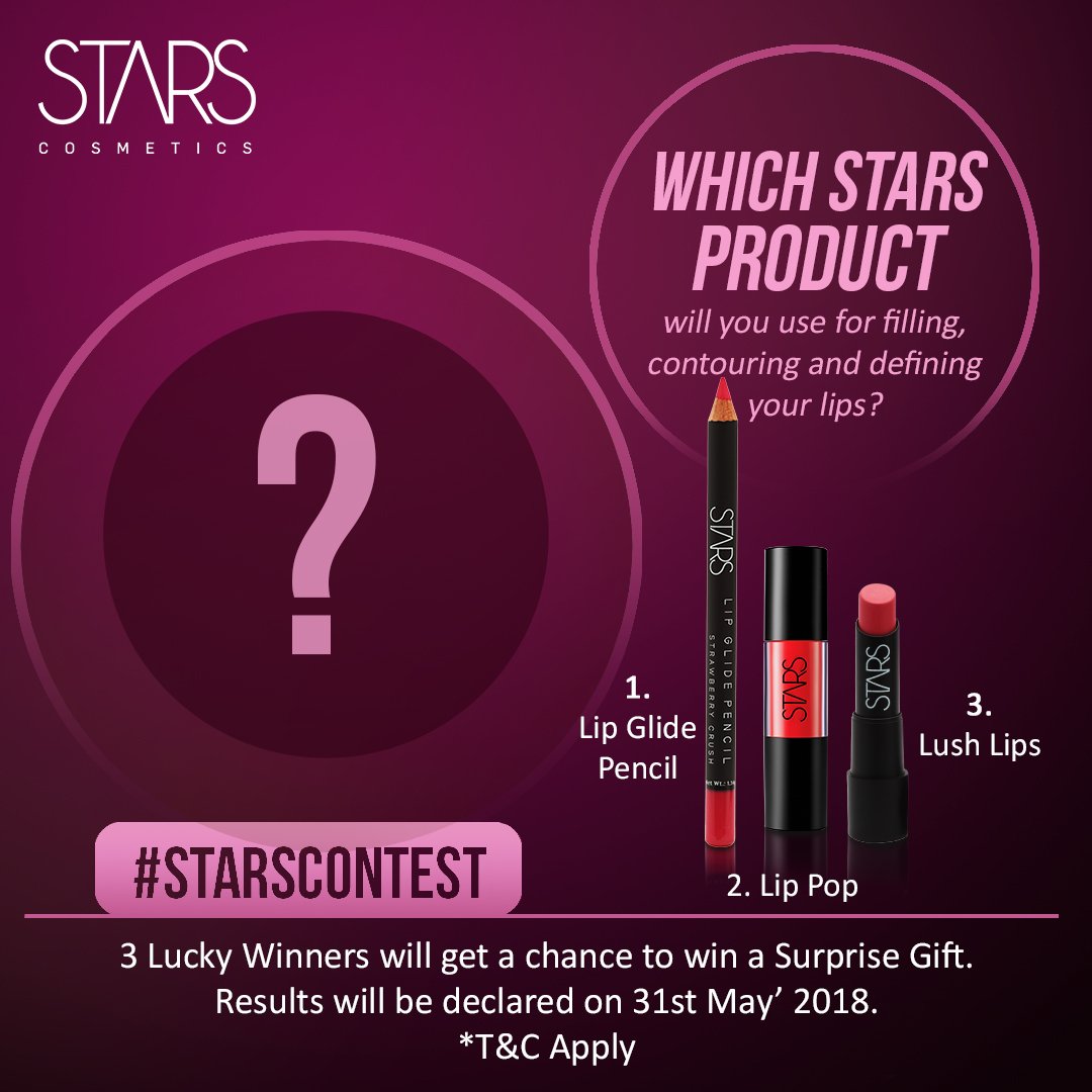 StarsCosmetic's tweet photo. #Hurry up! #Participate in #StarsContest to win an exciting #gift from #StarsCosmetics. https://t.co/jECpdy5LKM