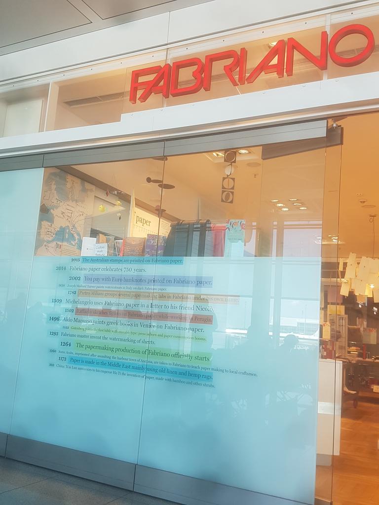 WilliamsonMarkL's tweet photo. Amazing use of 'why should you should care'  entrance to this shop in Munich airport's departure lounge.  @fabriano_btque #vistorexperience #CustomerExperience https://t.co/PrpcDTWK8O
