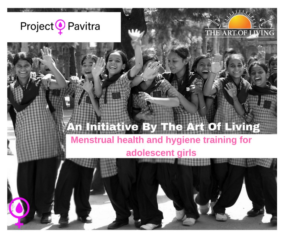 PavitraProject's tweet photo. 8,000 plus adolescent girls have been given training on menstrual health and hygiene management across 24 states of India by the Art of Living volunteers. To become part of this movement please email pavitra@projects.artofliving.org https://t.co/RUjwp25KDX