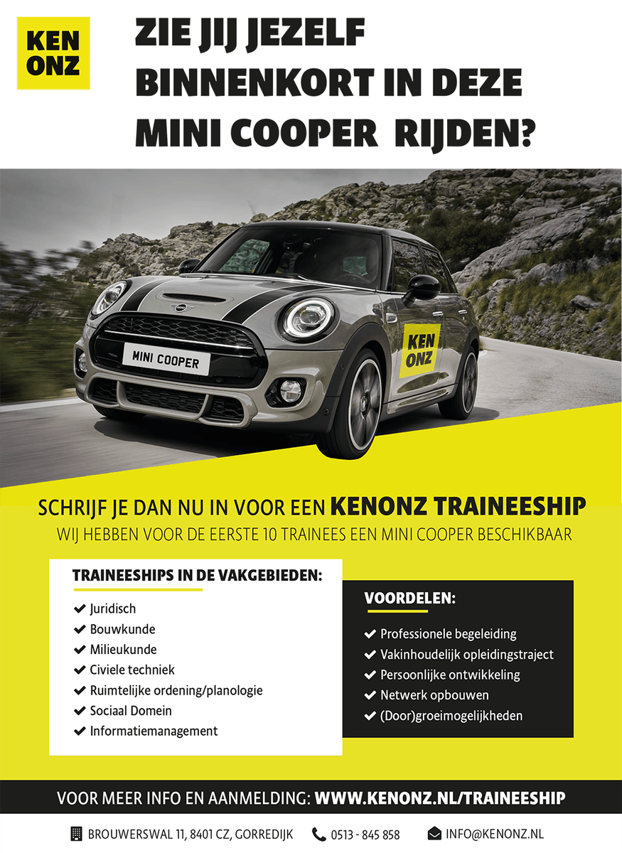 WERKENBIJKENONZ's tweet photo. Ben je net afgestudeerd of ga je binnenkort afstuderen? Ambitieus, gedreven en nieuwsgierig naar welke werkplek het beste bij jou past? Op korte termijn hebben we weer plek voor een aantal trainees. Nieuwsgierig? Ga snel naar https://t.co/qwfyOlTlsO! https://t.co/3NOmKk6HjI