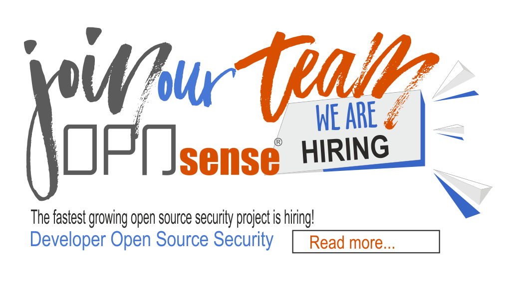 opnsense's tweet photo. We are hiring! #OPNsense is looking for a developer to join our team in The Netherlands. #Deciso #OpenSourceSecurity #IT #Java #Python #PHP

https://t.co/1BqyeqvvzO https://t.co/IwT2O7Qgkn