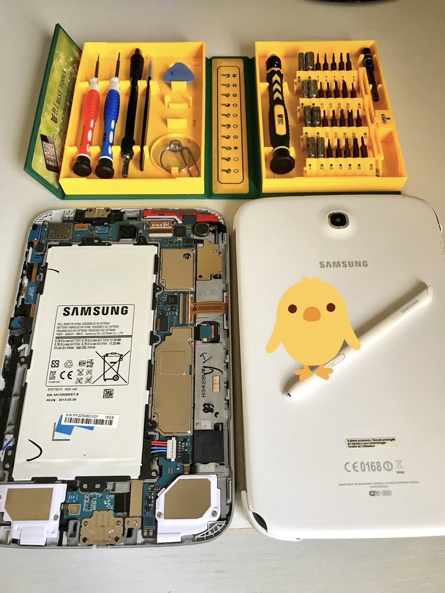 DevBrothers's tweet image. Réinstallation du logiciel #Android et remplacement de la batterie pour cette tablette #Samsung, modèle #GalaxyNote8.