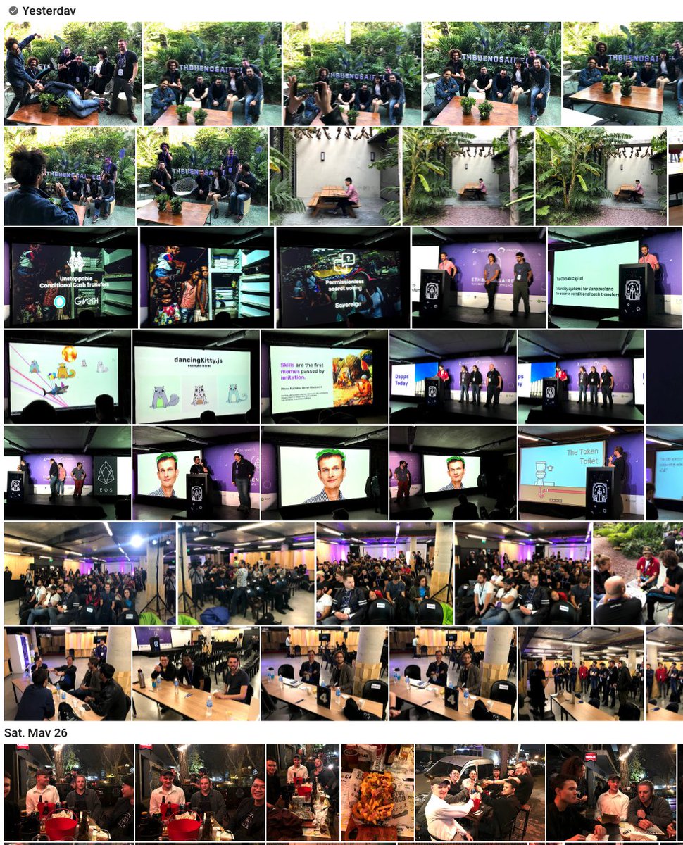lrettig's tweet photo. Looking over photos from #ETHDenver and reflecting on my experience here at @ethbuenosaires and I'm getting chills down my spine. Given how short the experiences were, just a weekend each, this is testament to how incredible they were: great people, learned so much. 🙏 @ETHGlobal https://t.co/fejfJV9fnD