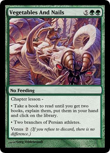 RosewattaStone's tweet photo. Tooth and Nail #GoogleTranslatesMTG https://t.co/cg3X6kU600