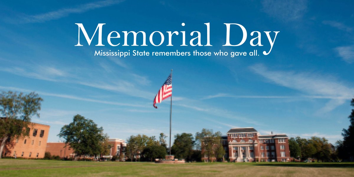 msstate's tweet photo. Mississippi State University remembers and honors those who made the ultimate sacrifice for our freedom. #WeRingTrue https://t.co/lHBWEZ8rZP