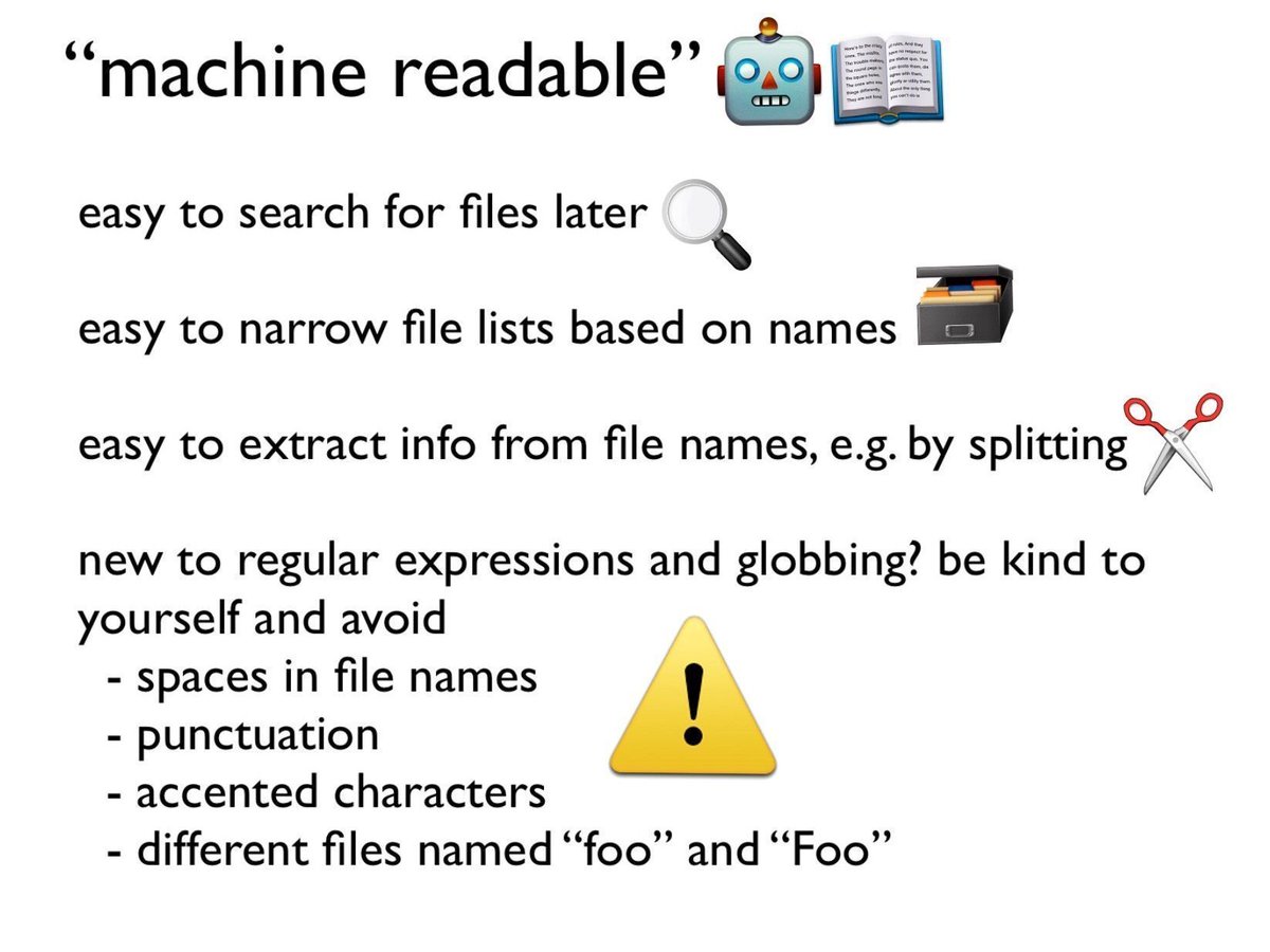 dataandme's tweet image. Shld be mandatory reading before group projs 🖤:
"Naming Things" by @JennyBryan
buff.ly/2wa5QXz #rstats #SoDS18  #commonDecency