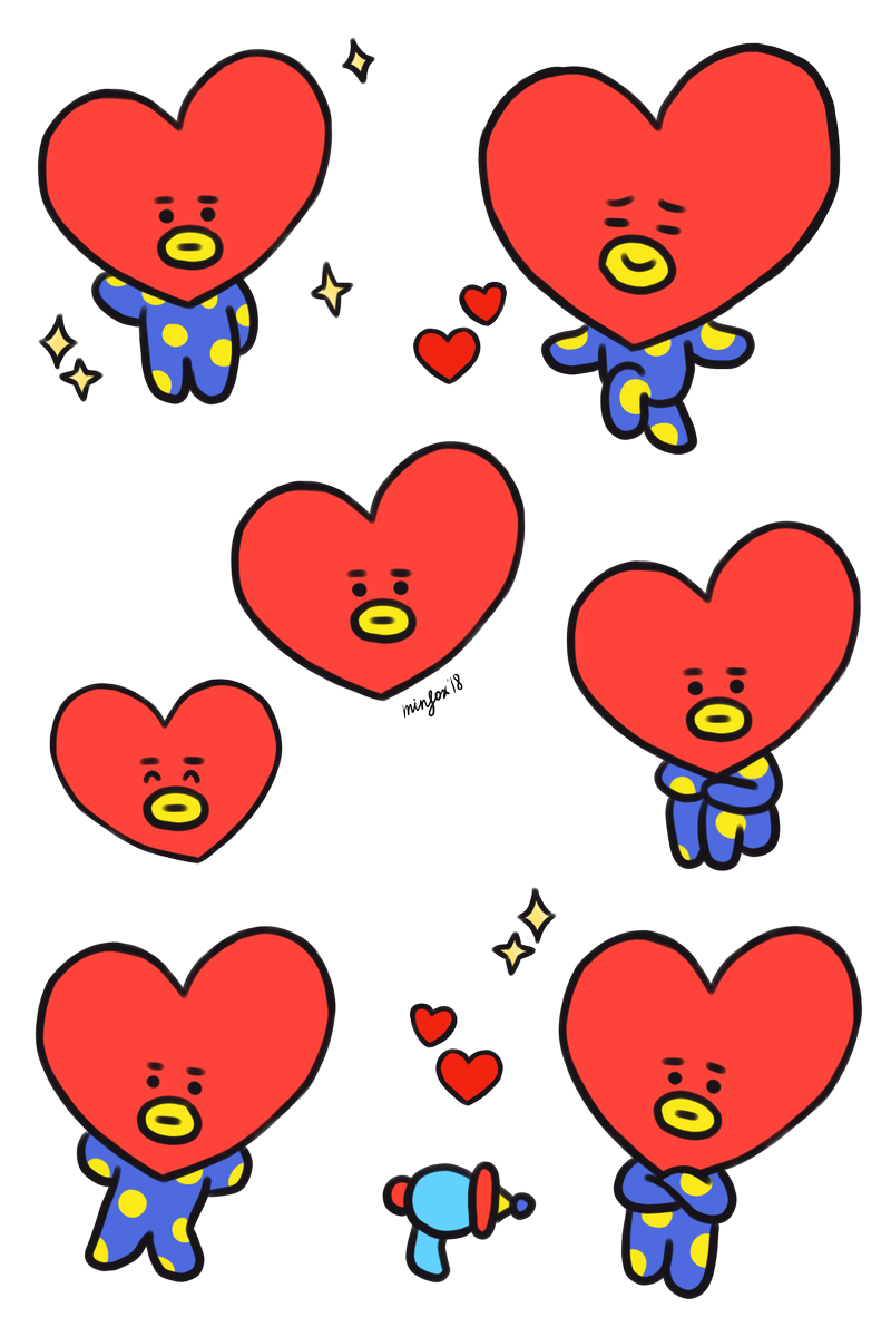 20 Inspirasi Stiker Bt21  Tata  Aneka Stiker Keren