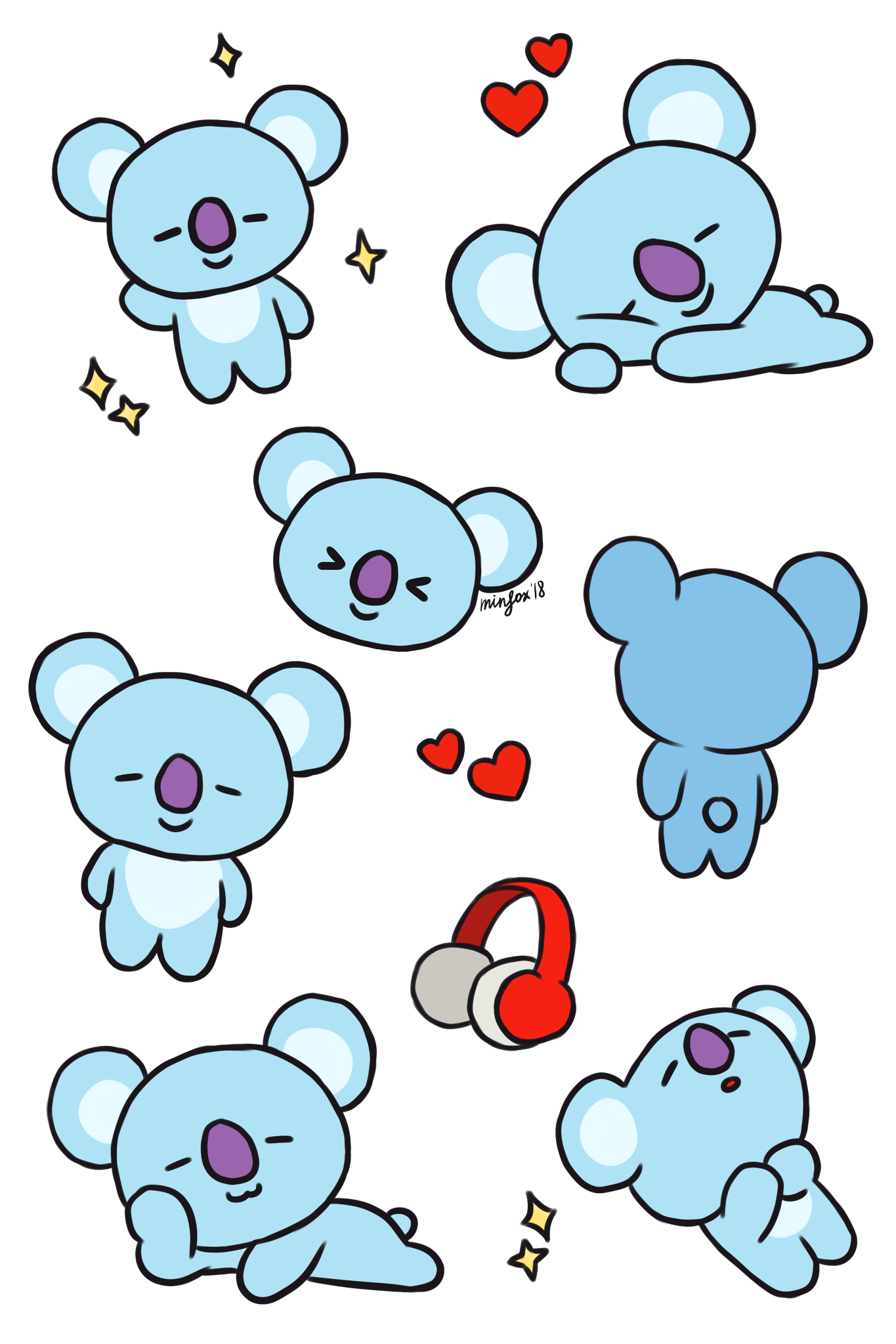  on Twitter BT21 stickers  Koya RJ 