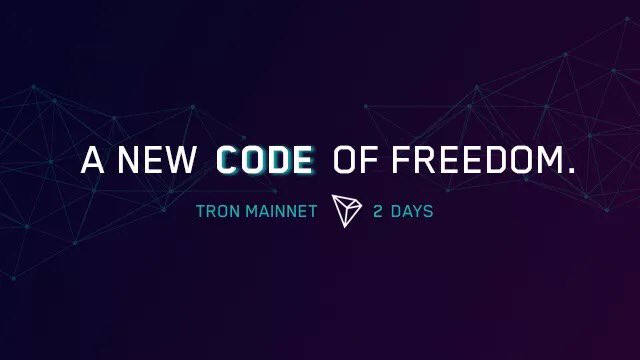 justinsuntron's tweet photo. This is only the beginning... #TRON mainnet in 2 days 🔌 $TRX https://t.co/KOtL6mwh3F