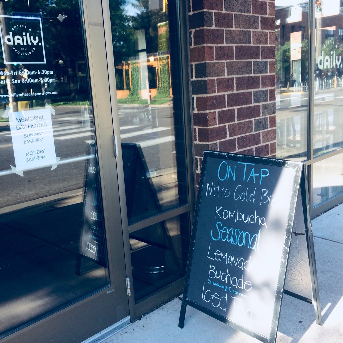 daily. coffee &amp; provisions will be open from 8am-3pm for all those spending Memorial Day in Minneapolis! #memorialday #minneapolis #mondaymorning #Coffee #icedcoffee