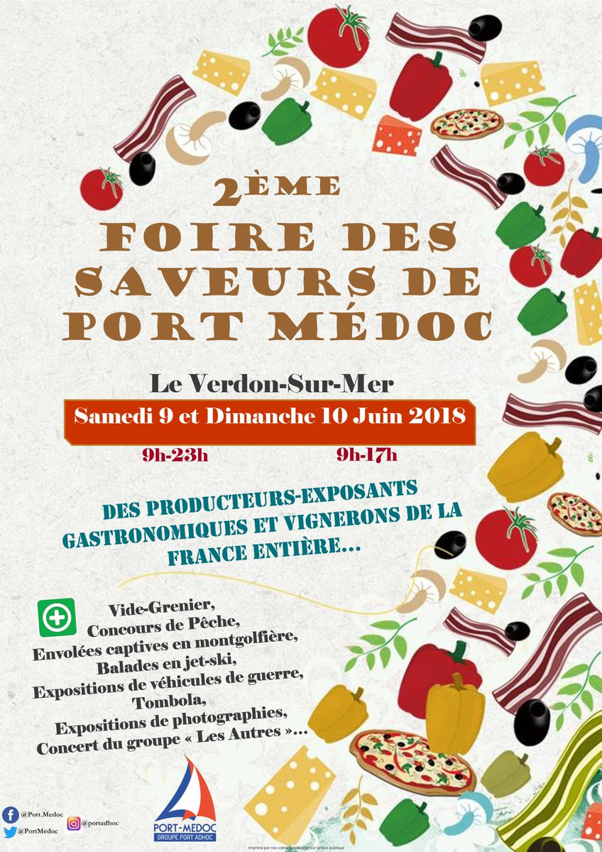 PortMedoc's tweet image. Très #prochainement, le 9 &amp;amp; 10 Juin 2018...
...#PortMédoc sera en #fête !!!! 🎉🥂🤩⚓

Nous vous attendons #nombreux !!!