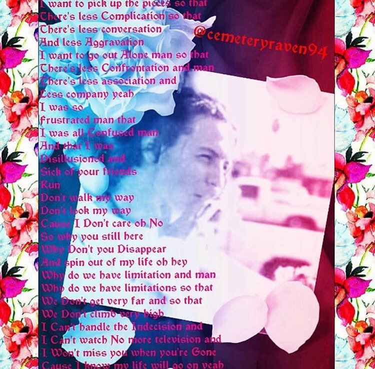 therealgreydaze's tweet photo. Another really cool collage of lyrics from #Spin off of the #WakeMe CD. Collage from fan @cemeteryraven94 - thank you!
#GreyDaze #ChesterBennington #SeanDowdell #JonathanKrausse #JasonBarnes https://t.co/wGwpMxMRnM