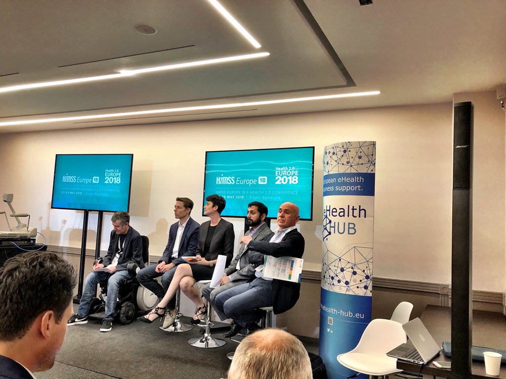 bart's tweet photo. Packed room and big wallets at #EC2VC #HIMSSeurope18 https://t.co/sSPorgtU9H