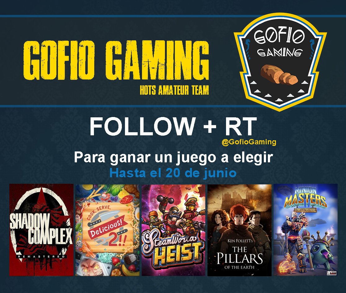 GofioGaming's tweet photo. ¡¿SORTEO?! ¡¡SORTEO!!
Sorteamos un juego a elegir por el ganador hasta el 20/06
Bases: Follow @GofioGaming + RT este twit https://t.co/RAK2dwKvfQ
