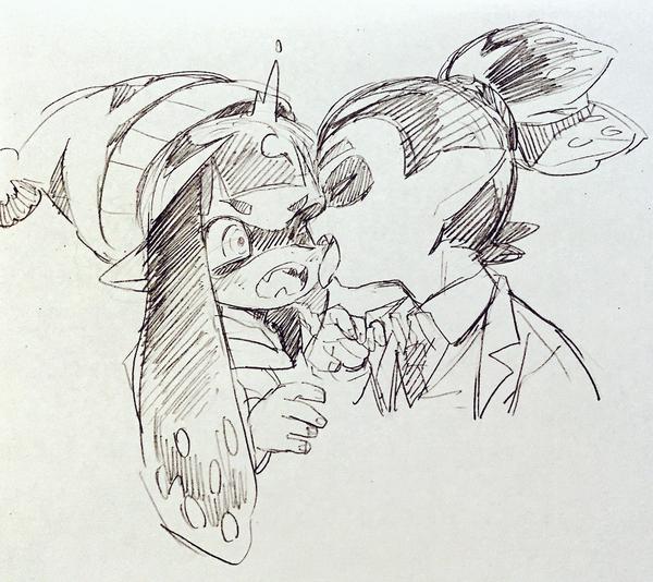 #3周年だし1番最初に描いたイカ絵を晒す
一番最初と断言できないけど初期絵 