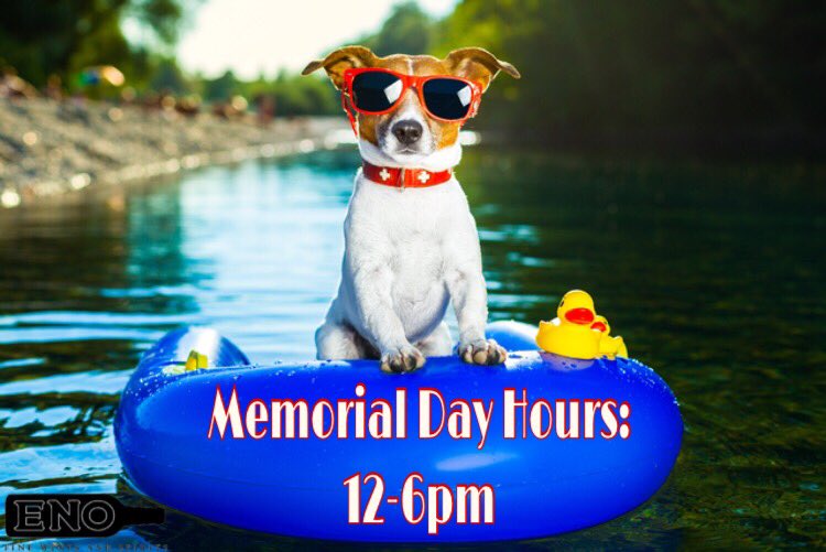 Happy Memorial Day everyone!  We are open Noon-6pm ☀️ 🍻 🍔.                                                     •
•
•
#memorialday #holidayhours #bbqwithfriends #enofinewines #indowncitypvd #beer #organicwine #familytime